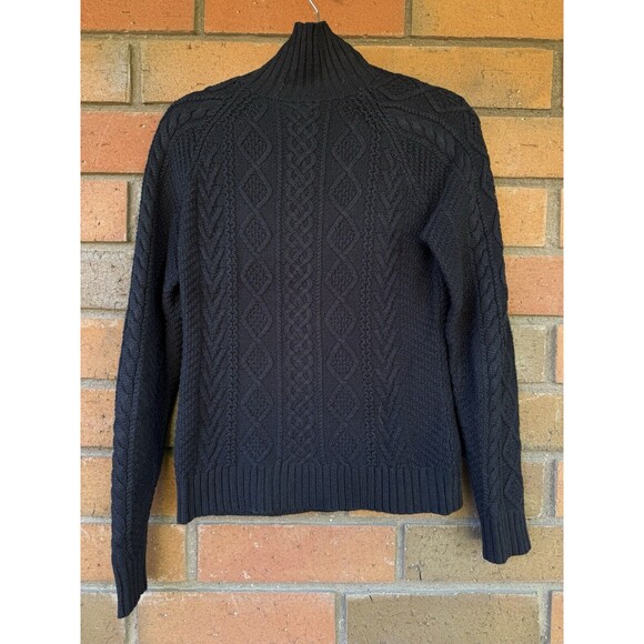 Vintage Rugby Ralph Lauren Cable Knit Sweater Shoulder Buttons | Size Medium - Picture 2 of 14